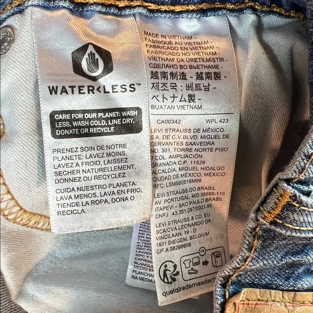 Levi's Men's Classic Washed Straight Blue Jeans Sz 42x32